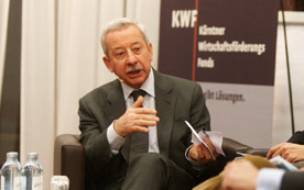 Dietmar Schwarzenbacher  beim Wirtschaftsdialog des KWF Anfang des Jahres in Klagenfurt.